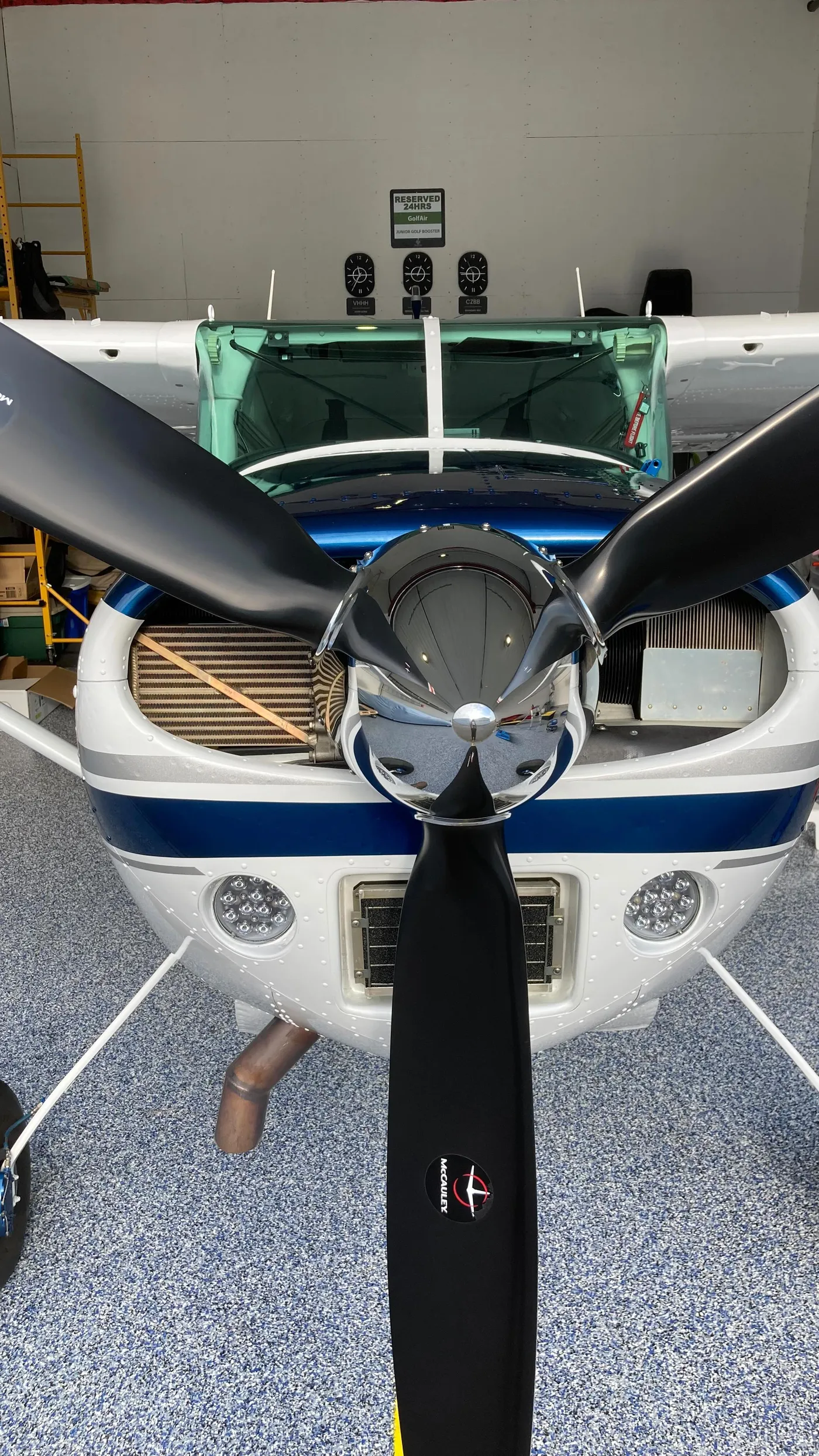 Inspecting an aircraft nose before detailing