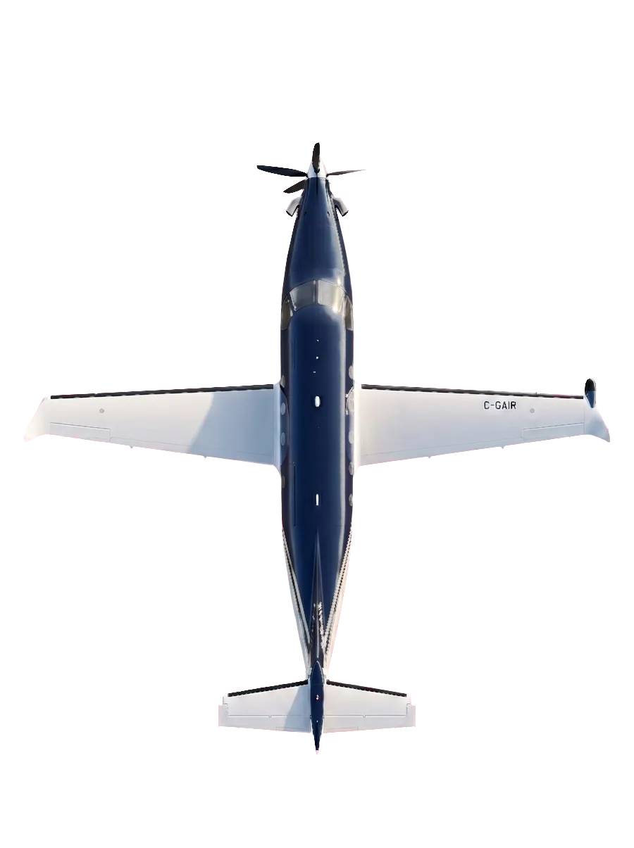 Aircraft plan view, seen from directly above